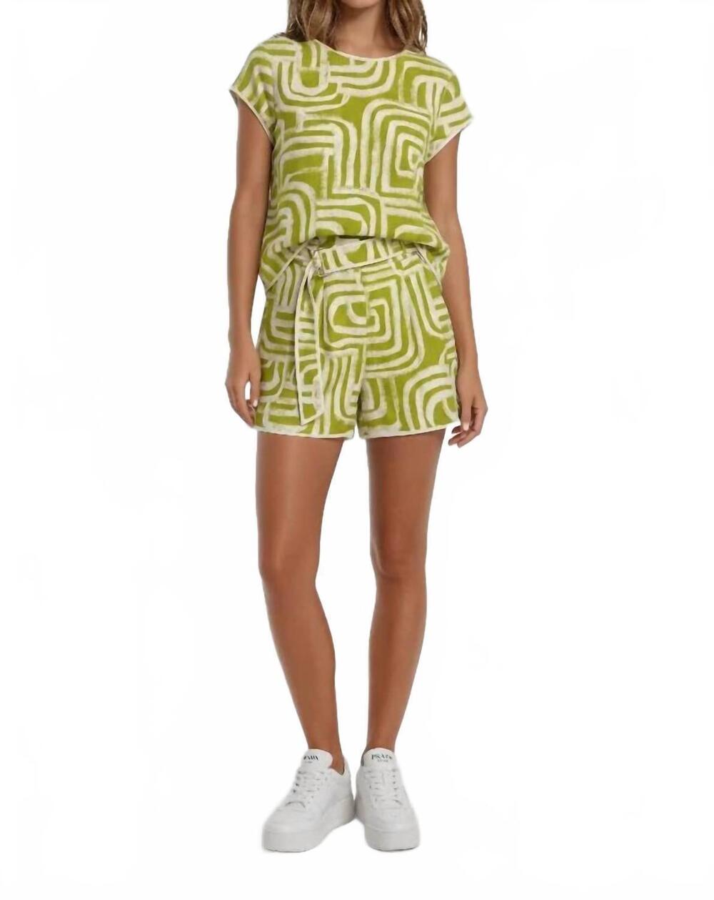 NEW SINCERELY OURS linnea top in matcha maze